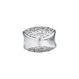 925 Sterling Silver Pave Sphere Beads Clear CZ Charms