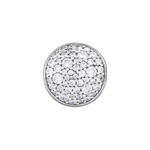 925 Sterling Silver Pave Sphere Beads Clear CZ Charms