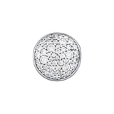 925 Sterling Silver Pave Sphere Beads Clear CZ Charms