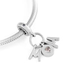 Mom Beads with Pink & Lilac CZ 925 Sterling-Silver-Jewelry