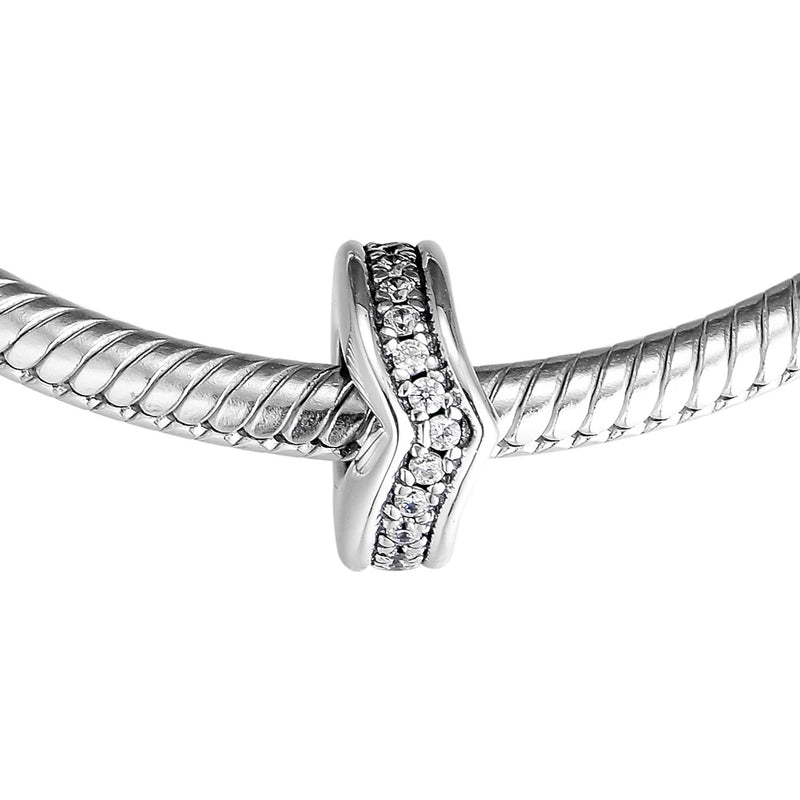 European Charms Bracelets Spacer Beads 925 Sterling Silver