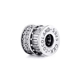 Europe Charms Bracelet Path Beads with CZ 925 Sterling Silver Jewelry