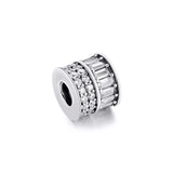 Europe Charms Bracelet Path Beads with CZ 925 Sterling Silver Jewelry