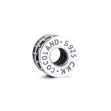 Europe Charms Bracelet Path Beads with CZ 925 Sterling Silver Jewelry