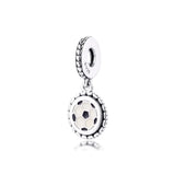 Soccer Dangle Enamel Beads 925 Sterling Silver Jewelry