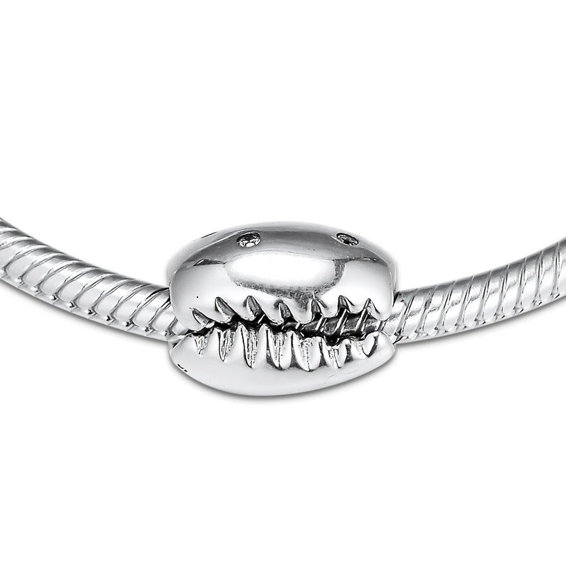 European Charms Bracelet Coffee Bean Shell Beads 925 Sterling Silver Jewelry