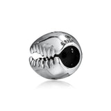 European Charms Bracelet Coffee Bean Shell Beads 925 Sterling Silver Jewelry