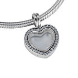 Europe Charms Bracelet Fits Heart Locket Beads 925 Sterling-Silver-Jewelry
