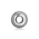 Europe Charms Bracelet Pave Beads 925 Sterling Silver Jewelry