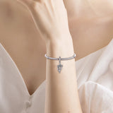 European Charms Bracelet Beads Clear CZ 925 Sterling Silver DIY Springtime Fits