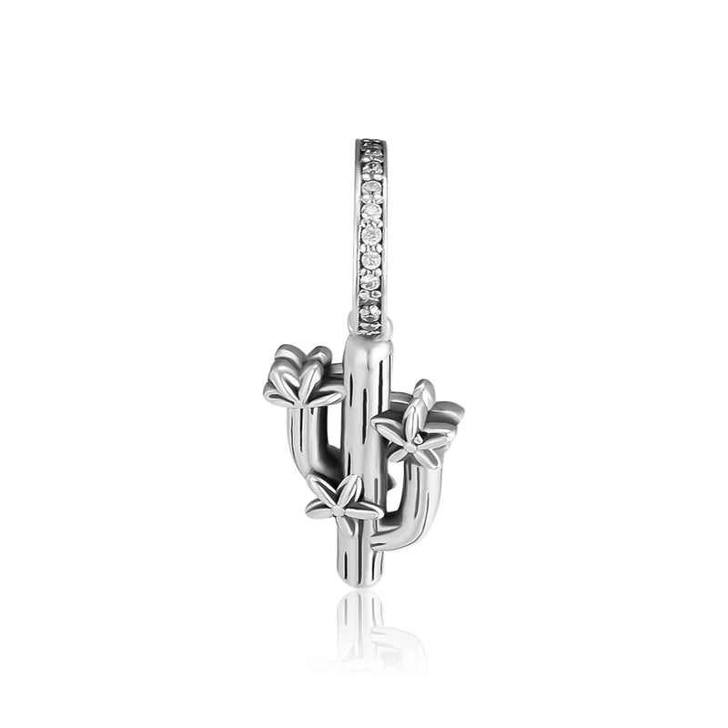 European Charms Bracelet Beads Clear CZ 925 Sterling Silver DIY Springtime Fits
