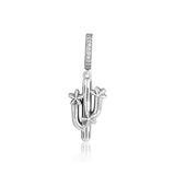 European Charms Bracelet Beads Clear CZ 925 Sterling Silver DIY Springtime Fits