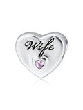 925 Silver Heart Beads for Europe Charm Bracelets DIY