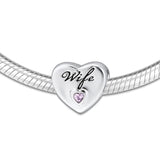 925 Silver Heart Beads for Europe Charm Bracelets DIY