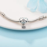 Pet Dog & Bone Dangle Beads 925 Sterling Silver Charms Bracelet DIY Fits