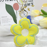 DIY Five Petal Flower Keychain Fine Cloth Art Plush Flower Stuffed Toy