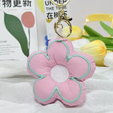 DIY Five Petal Flower Keychain Fine Cloth Art Plush Flower Stuffed Toy