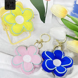 DIY Five Petal Flower Keychain Fine Cloth Art Plush Flower Stuffed Toy