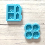 Flag Frog Round Stud Earrings Silicone Mold for Resin Casting