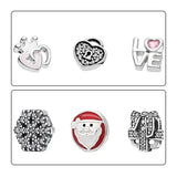 925 Sterling Silver Floating Locket Necklaces with Petite Charms