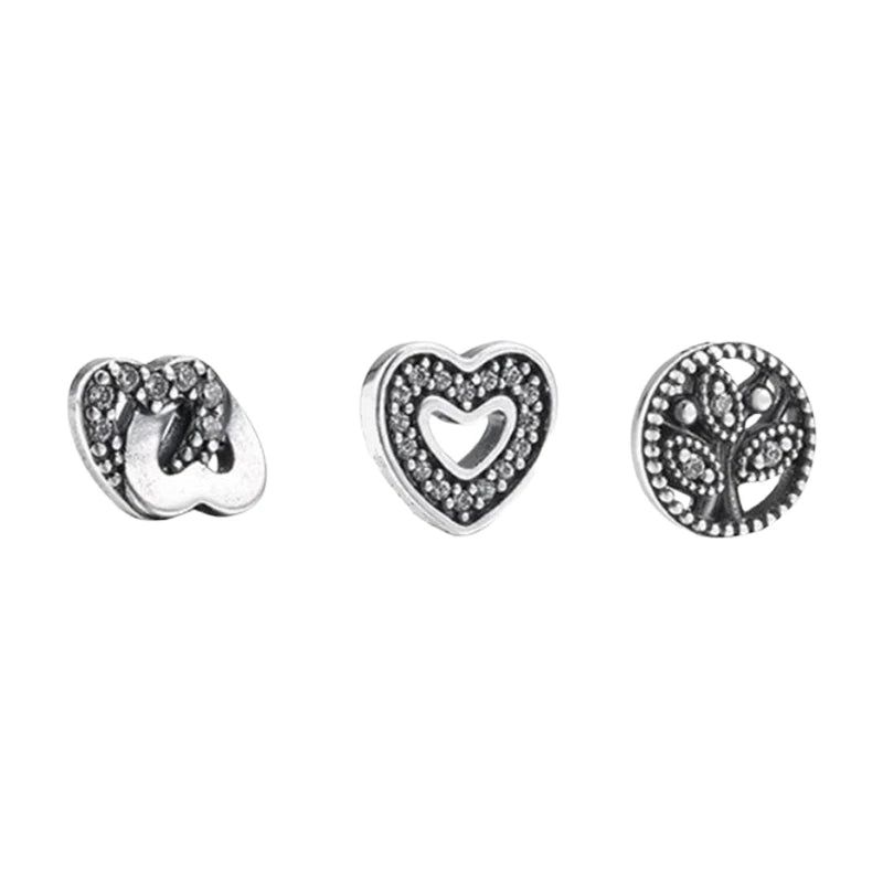 925 Sterling Silver Floating Locket Necklaces with Petite Charms