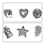 925 Sterling Silver Floating Locket Necklaces with Petite Charms