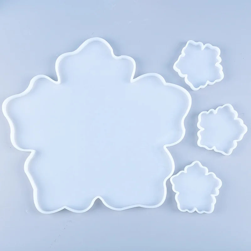 Silicone Mirror Tabletop Flower Mold for Epoxy Resin