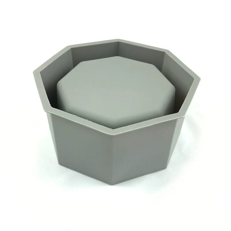 DIY Flower Pot Silicone Mold Round Hexagonal Storage Box Garden Craft Tools