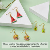 Fruit Theme Earrings Making Kit, Enamel Pendants & Brass Hooks, Mixed