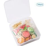 Fruit Theme Earrings Making Kit, Enamel Pendants & Brass Hooks, Mixed
