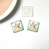 DIY Acrylic Crane Earrings with Pearl