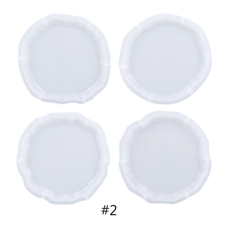 DIY Geometric Agate Coaster Resin Mold Set