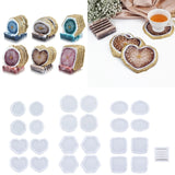 DIY Geometric Agate Coaster Resin Mold Set