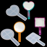 Geometric Cosmetic Mirror Silicone Mold Heart/Square/Round Shape Mould