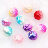 8mm 50pcs Mixed Rose Acrylic Beads Jewelry Making Accessories