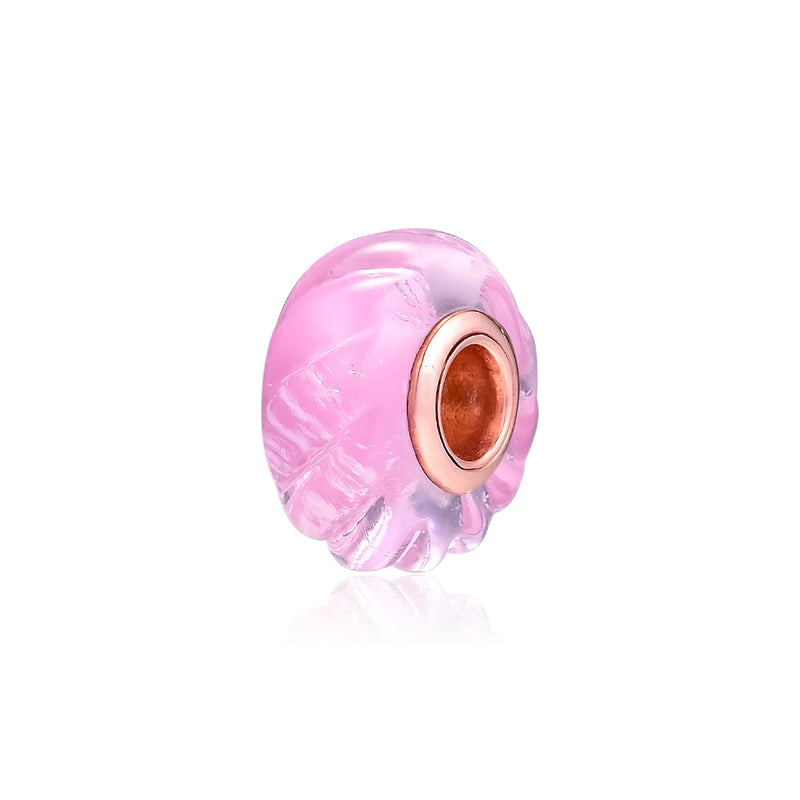 DIY Glass Beads For Jewelry Making Glittering Grooves Charm For Bracelets
