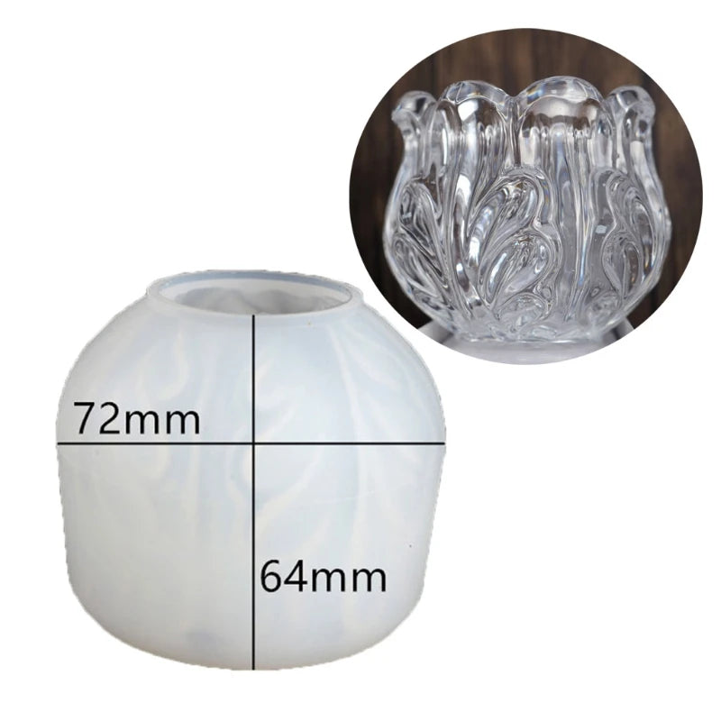 DIY Glazed Cup Resin Casting Mold Glazed Rose Flower Glass Tumbler Silicone Mold