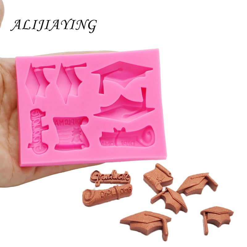 DIY Graduation Doctor Hat Fondant Mold Cake Decoration Tools