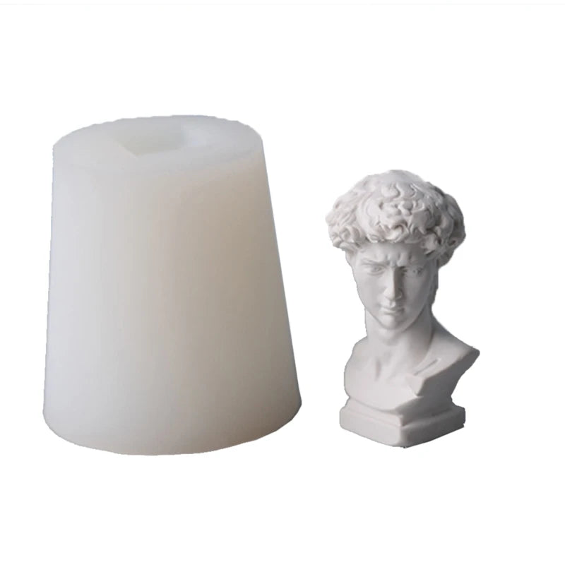 DIY David Silicone Mold Resin Portrait Painting Mold