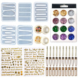 Crystal Resin Silicone Mold Girl Hair Pins Jewelry Tool Set