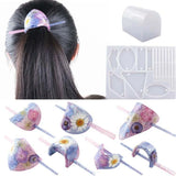 Hairpin Crystal Epoxy Resin Mold Hair Accessories Silicone Mould