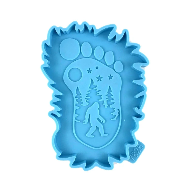 Halloween Bigfoot Monster Coaster Silicone Mold for Epoxy Resin