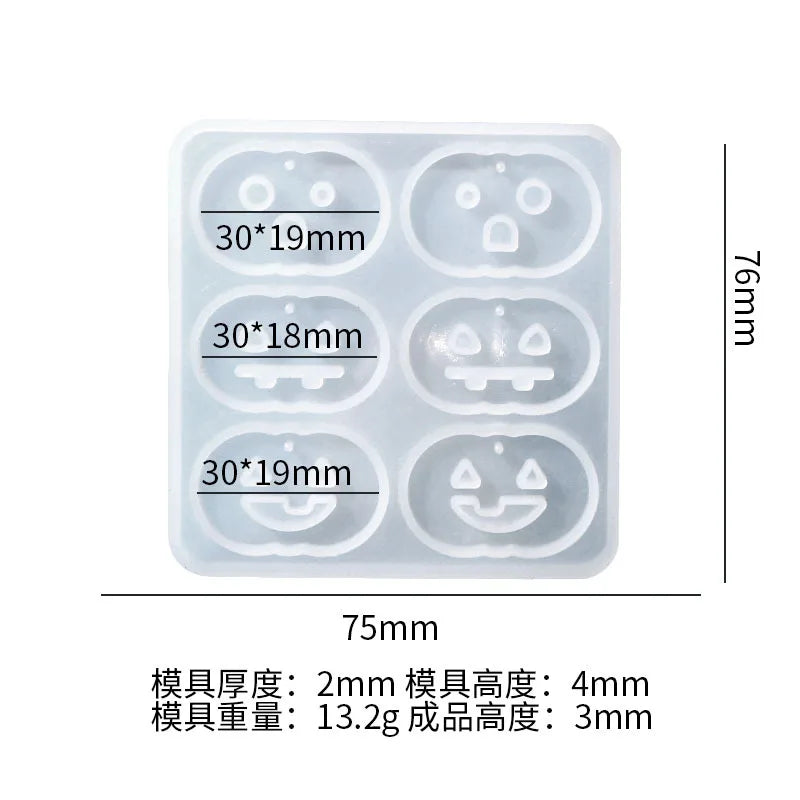 Halloween Earring Mold Epoxy Resin Silicone Jewelry Tool