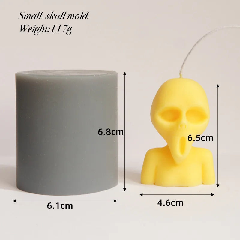 Halloween Horror Skeleton Candles Mold for DIY Making
