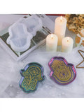 DIY Hamsa Hand Tray Resin Mold Palm Amulet Epoxy Resin Mold