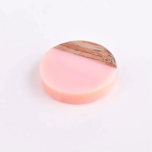 Geometric Round Earrings, Wood and Resin Hand Jewelry Accessories