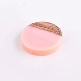 Geometric Round Earrings, Wood and Resin Hand Jewelry Accessories