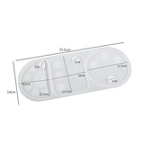 DIY Hand-held Palette Epoxy Resin Mold Multi-color Makeup Tray Silicone Mold