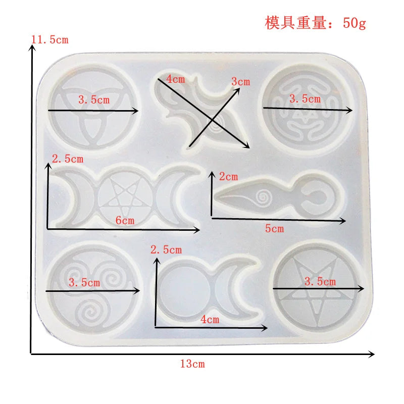 Epoxy Resin Molds Sun Moon God Five Star Mang Jewelry Tools
