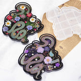 Snake Skull Head Epoxy Resin Mold Coaster Plate Tray Jewelry Tools